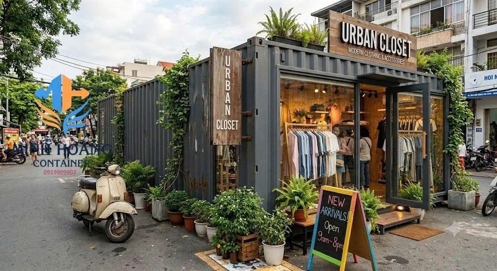 Container Showroom Quần Áo 20 Feet