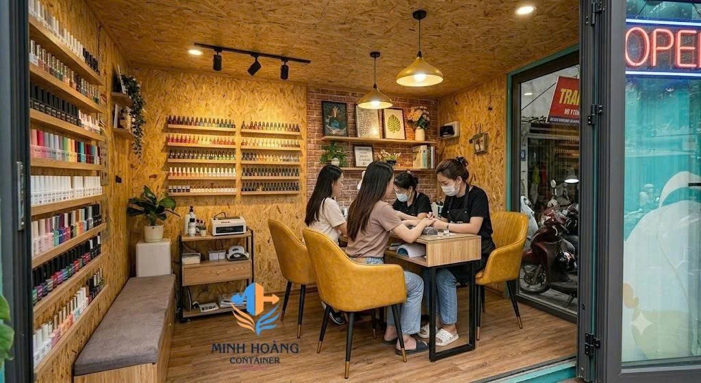Container Showroom Tiệm Nail 20 Feet