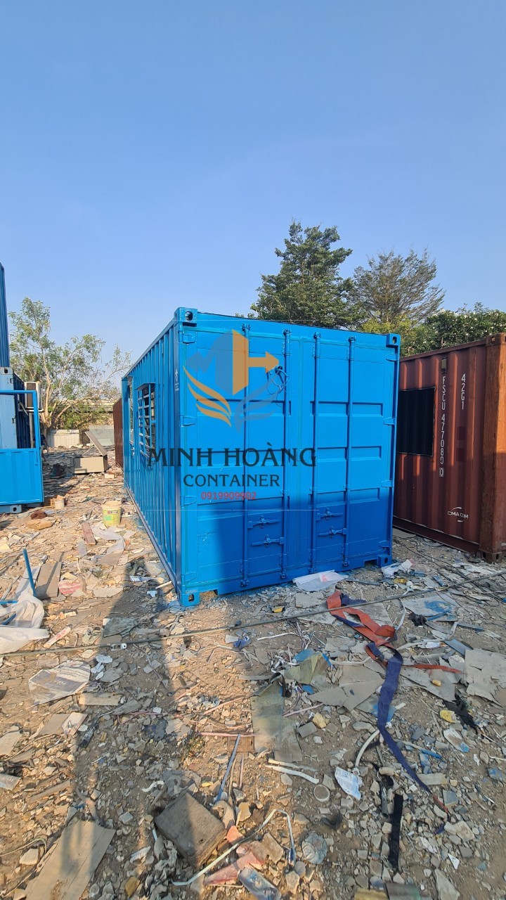 Container văn phòng - nhà ở 20 feet xanh dương
